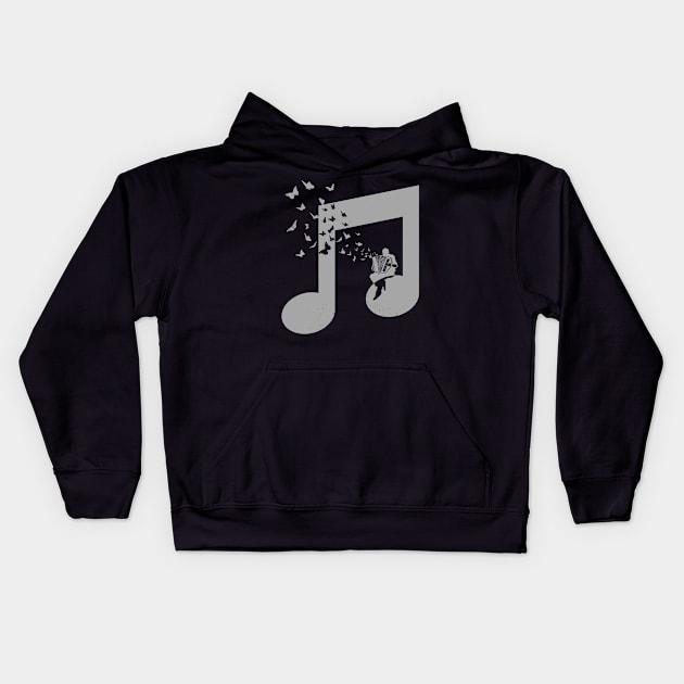 Accordion Butterfly Kids Hoodie by barmalisiRTB